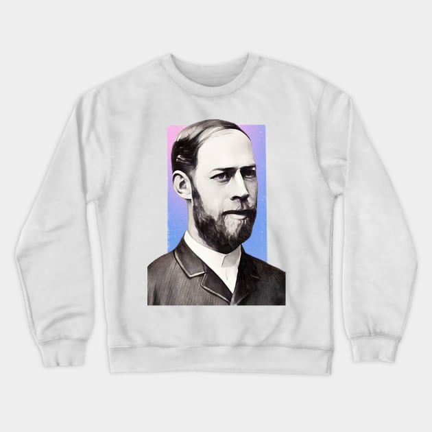 German Physicist Heinrich Hertz illustration Crewneck Sweatshirt by Litstoy 